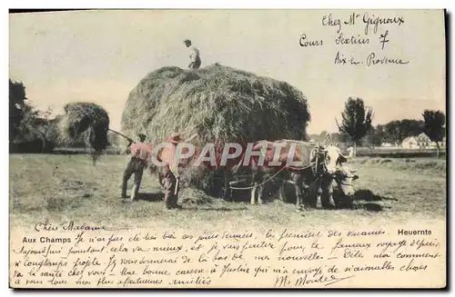 Ansichtskarte AK Folklore Aux champs Attelage