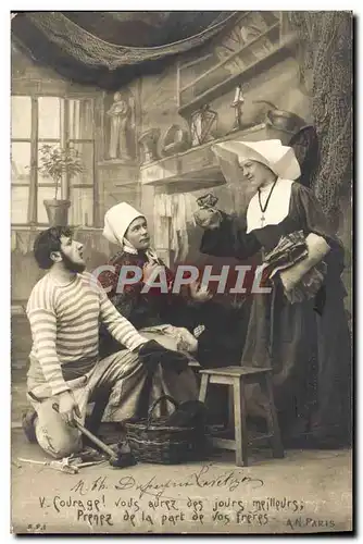 Cartes postales Fantaisie Femme Marin Religieuse