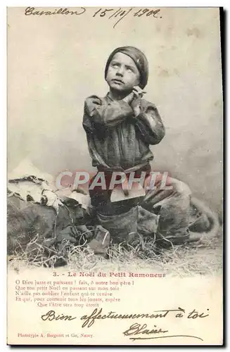 Cartes postales Fantaisie Le Noel du petit Ramoneur Enfant