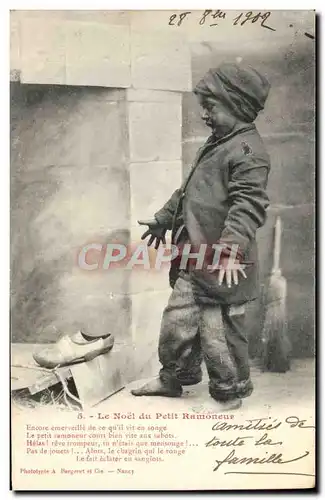 Cartes postales Fantaisie Le Noel du petit Ramoneur Enfant