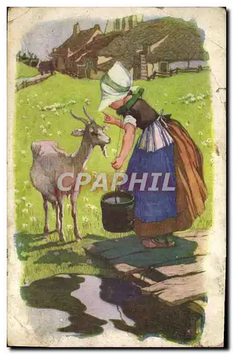 Cartes postales Chevre Enfants