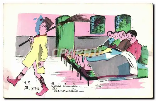 Cartes postales Fantaisie Militaria Garde chambre