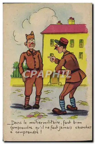 Cartes postales Fantaisie Militaria Metier militaire