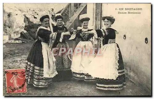 Ansichtskarte AK Folklore Bretagne Danse bretonne