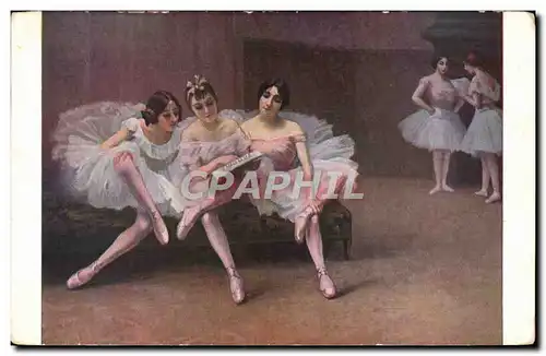 Cartes postales Danse Salon de Paris Fleury Avant la lecon