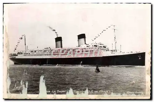 Ansichtskarte AK Bateau Paquebot Ile de France