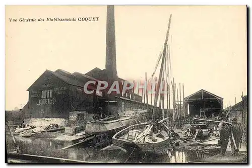 Cartes postales Bateau Vue generale des Etablissements Coquet