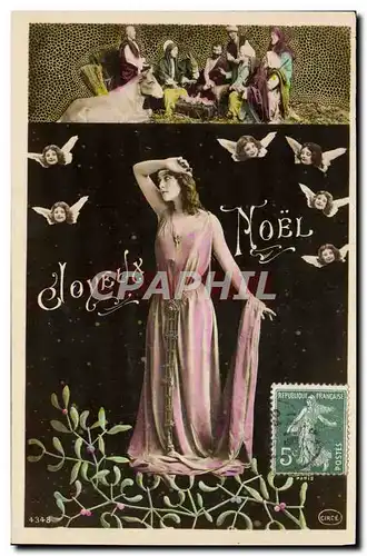 Cartes postales Fantaisie Femme Joyeux Noel