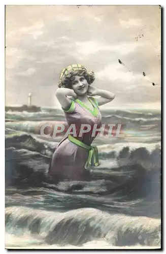 Cartes postales Fantaisie Femme Bains de mer