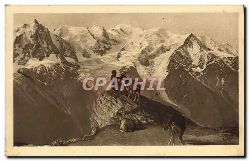 Cartes postales Chevre Chamonix Mont Blanc Planpraz Vue sur le Mont Blanc