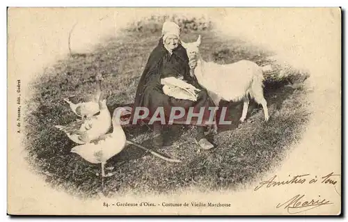 Ansichtskarte AK Chevre Gardeuse d'oies Costume de vieille marchoise
