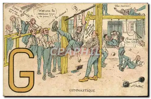 Cartes postales Militaria Gymnastique Halterophilie