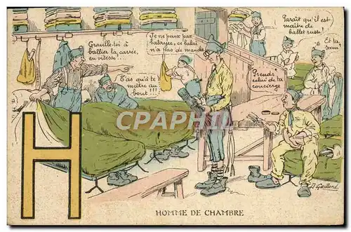 Cartes postales Militaria Homme de chambre