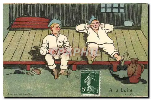 Cartes postales Militaria A la boite