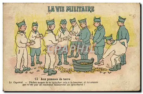 Ansichtskarte AK Militaria La vie militaire Aux pommes de terre