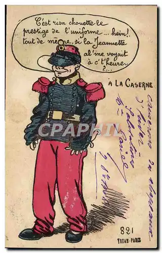 Cartes postales Militaria A la caserne