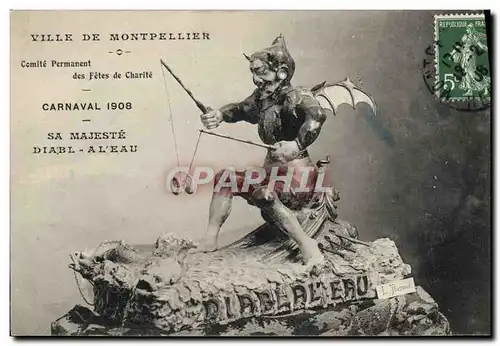 Ansichtskarte AK Ville de Montpellier Carnaval 1908 Diable