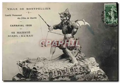 Cartes postales Ville de Montpellier Carnaval 1908 Diable