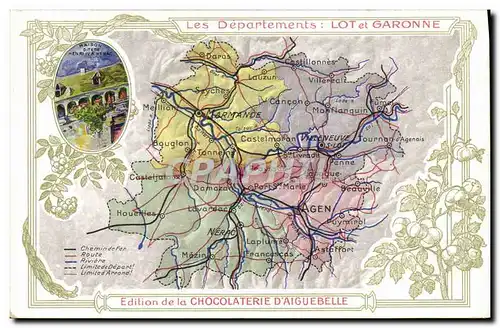 Cartes postales Cartes geographiques Chocolaterie d&#39Aiguebelle Lot et Garonne Maison de Henri IV a Nerac