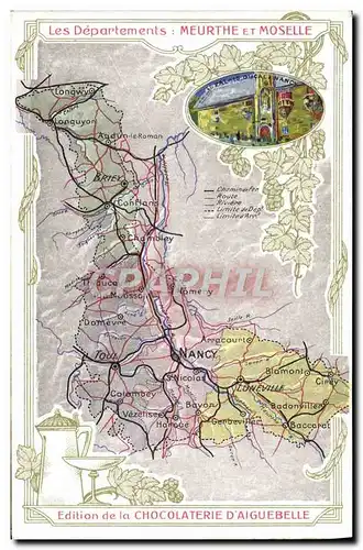 Cartes postales Cartes geographiques Chocolaterie d&#39Aiguebelle Meurthe et Moselle Nancy Palais ducal
