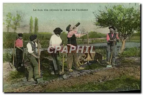 Cartes postales Folklore Le bon vin rejouit le coeur de l&#39homme