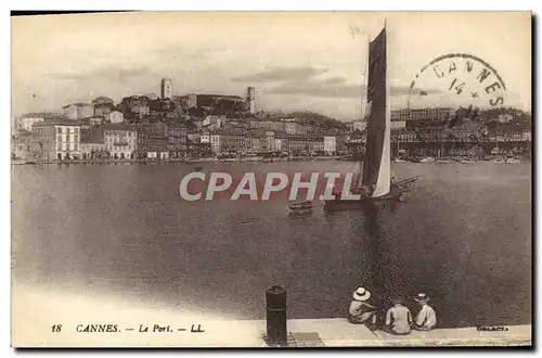 Ansichtskarte AK Bateau Peche Cannes le port