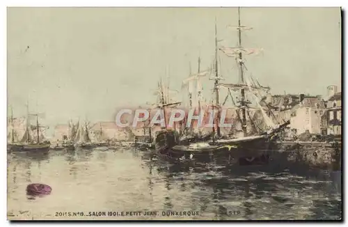 Cartes postales Bateau Peche Salon 1901 Peti Jean Dunkerque