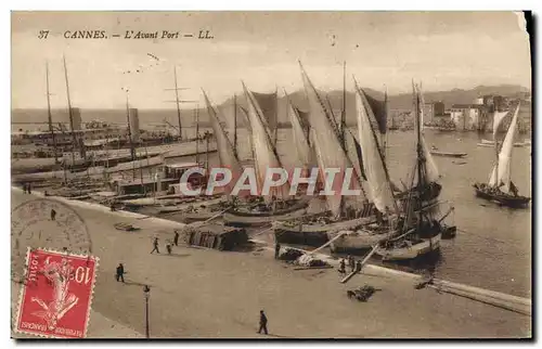 Cartes postales Bateau Peche Cannes l'avant port