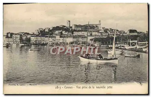 Ansichtskarte AK Bateau Peche Cannes Vue prise de la nouvelle jetee