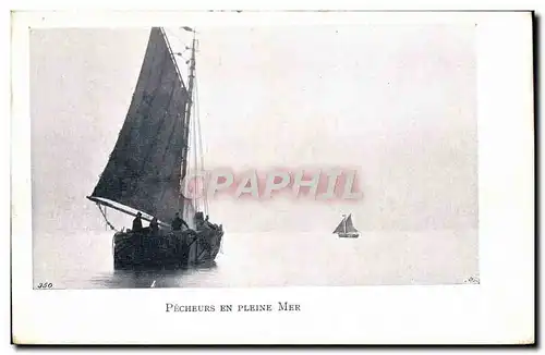 Cartes postales Bateau Peche Pecheurs en pleine mer