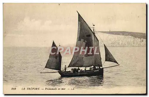 Ansichtskarte AK Bateau Peche Le Treport Promenade en mer