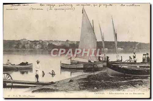 Ansichtskarte AK Bateau Peche Cannes Debarcadere de la Croisette