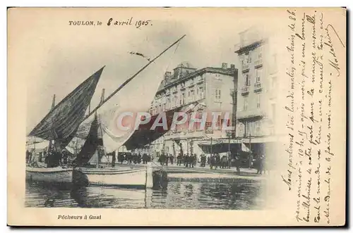 Cartes postales Bateau Peche Toulon Pecheurs a Quai