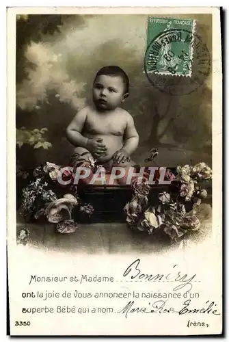 Cartes postales Fantaisie Enfant Bebe Bonnery