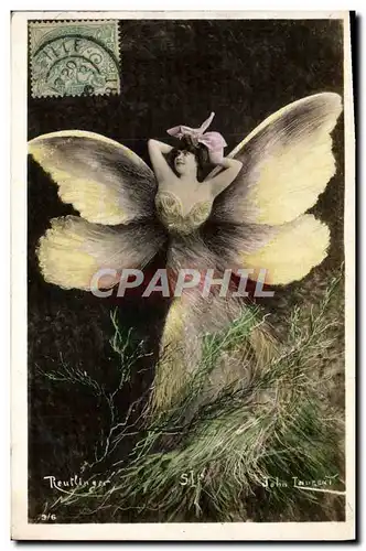 Cartes postales Papillon Femme John Laurent