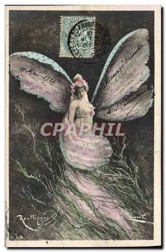 Cartes postales Papillon Femme John Laurent