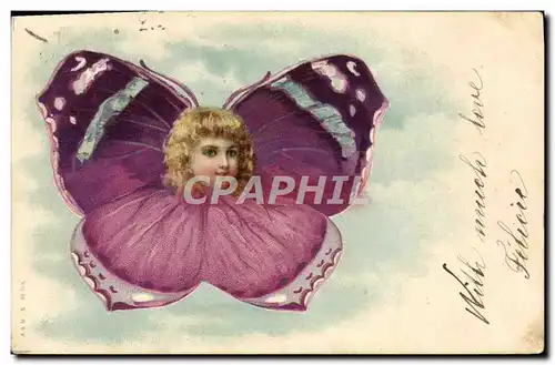 Cartes postales Papillon Enfant