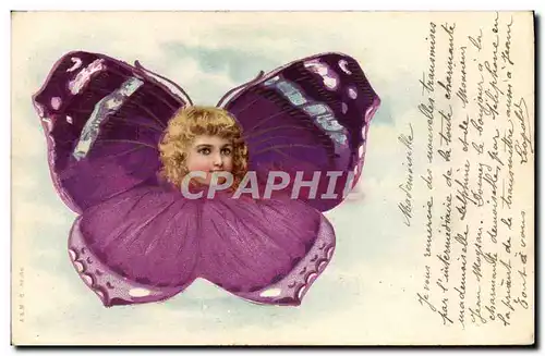 Cartes postales Papillon Enfant