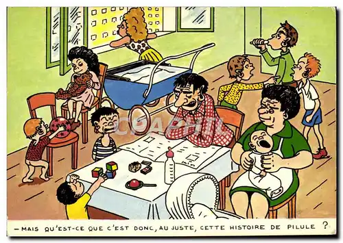 Cartes postales Humour Pilule Enfants
