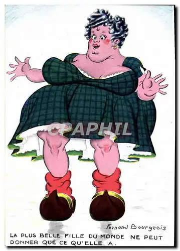 Cartes postales Humour La plus belle fille du monde