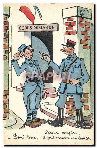 Cartes postales Militaria Corps de garde