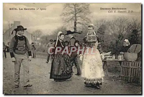 Ansichtskarte AK Folklore La Gavotte Danses bretonnes