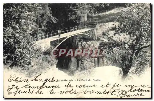 Ansichtskarte AK Saint Gervais Le pont du diable