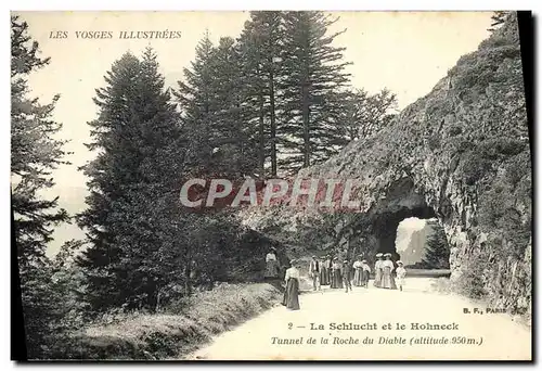 Ansichtskarte AK Vosges La Schlucht et le Hohneck Tunnel de la roche du diable