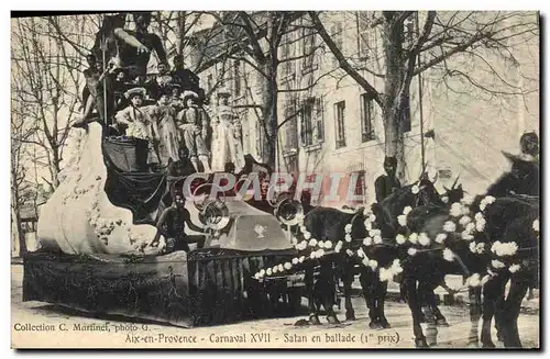Cartes postales Aix en Provence Carnaval Satan en ballade diable