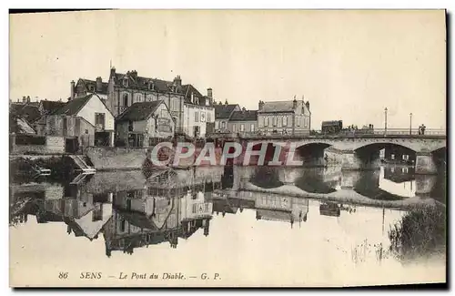 Cartes postales Sens Le pont du diable