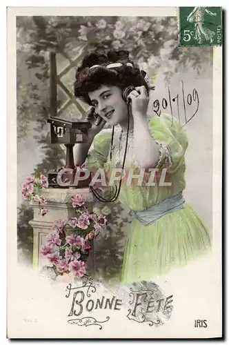 Cartes postales Telephone Fantaisie Femme