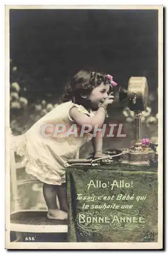 Ansichtskarte AK Telephone Fantaisie Enfant