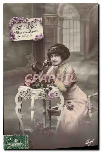 Cartes postales Telephone Fantaisie Femme