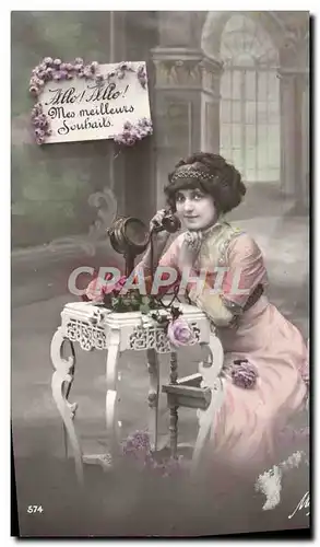 Cartes postales Telephone Fantaisie Femme